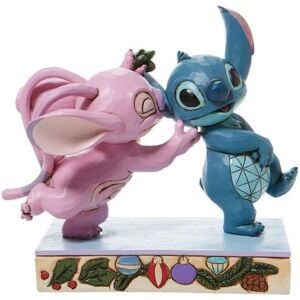 Enesco, Figura Decorativa Stitch Y Angel Con Muérdago De Disney Enesco, Figura Decorativa Stitch Y Angel Con Muérdago De Disney