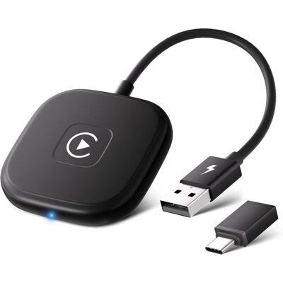 JALLERIA Adaptador Inalámbrico Carplay Para Iphone, Adaptador Oem Carplay Inalámbrico, Adaptador Inalámbrico Carplay Para Iphone, Convierte Carplay Cableado A Inalámbrico, Compatible Con El 98 % De Los Vehícul JALLERIA Adaptador Inalámbrico Carplay Para Iphone, Adaptador Oem Carplay Inalámbrico, Adaptador Inalámbrico Carplay Para Iphone, Convierte Carplay Cableado A Inalámbrico, Compatible Con El 98 % De Los Vehícul