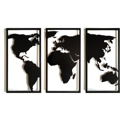OEM Decorizzly® Decoración De Pared Tríptico Mapa Mundial 3d OEM Decorizzly® Decoración De Pared Tríptico Mapa Mundial 3d