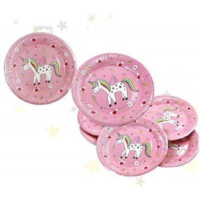 TRADE SHOP TRAESIO Trade Shop - Set De La Placa De La Placa De 24pcs De 18 Pcs De 18cm Unicornio Rosa 1 Fiestas De Bautismo De Nacimiento De Cumpleaños - TRADE SHOP TRAESIO Trade Shop - Set De La Placa De La Placa De 24pcs De 18 Pcs De 18cm Unicornio Rosa 1 Fiestas De Bautismo De Nacimiento De Cumpleaños -