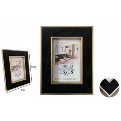 TRADE SHOP TRAESIO Trade Shop - Portafoto Cornice Per Foto Poster Quadri Tele 13 X 18cm Nera Con Bordi Oro 70301 - TRADE SHOP TRAESIO Trade Shop - Portafoto Cornice Per Foto Poster Quadri Tele 13 X 18cm Nera Con Bordi Oro 70301 -