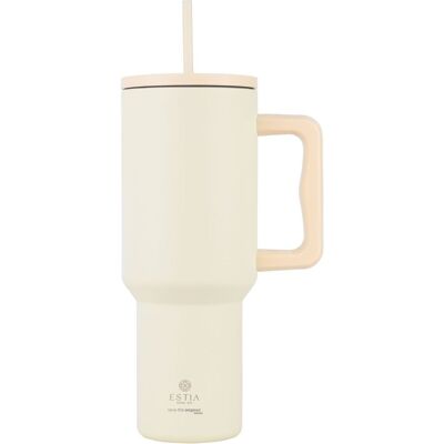 OEM Taza Térmica Lily White De 1200 Ml Con Pajita OEM Taza Térmica Lily White De 1200 Ml Con Pajita