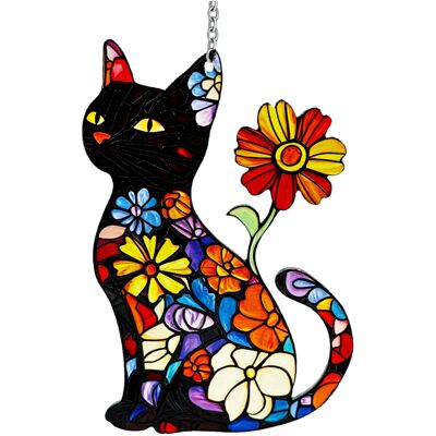 OEM Atrapasueños De Vidrieras Con Elegante Rama De Gato - 1 OEM Atrapasueños De Vidrieras Con Elegante Rama De Gato - 1