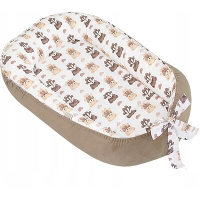 OEM Manta De Bebé Tipo Capullo De Doble Cara, De Terciopelo Y Algodón (marrón + Ositos De Peluche Con Lazo). OEM Manta De Bebé Tipo Capullo De Doble Cara, De Terciopelo Y Algodón (marrón + Ositos De Peluche Con Lazo).