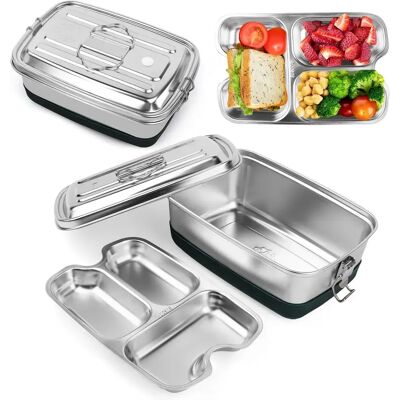 OEM Fiambrera De Acero Inoxidable De 2000 Ml, Fiambrera Metálica De Doble Capa, Diseño De Tres Compartimentos, Fiambrera A Prueba De Fugas Con Anillo De Sellado, Fiambrera De Viaje Portátil. OEM Fiambrera De Acero Inoxidable De 2000 Ml, Fiambrera Metálica De Doble Capa, Diseño De Tres Compartimentos, Fiambrera A Prueba De Fugas Con Anillo De Sellado, Fiambrera De Viaje Portátil.