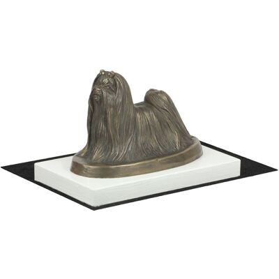 Figurita de Perro Maltés - Art-Dog, Base Blanca Figurita de Perro Maltés - Art-Dog, Base Blanca