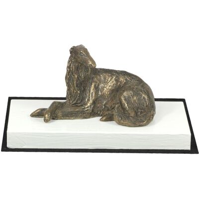 OEM Galgo Ruso Borzoi, Borzoi, Barzoi I - Estatuilla De Perro, Figura Sobre Una Base Blanca, Trofeo Para Una Exposición Canina De La Marca Art-dog OEM Galgo Ruso Borzoi, Borzoi, Barzoi I - Estatuilla De Perro, Figura Sobre Una Base Blanca, Trofeo Para Una Exposición Canina De La Marca Art-dog