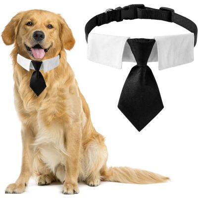 OEM Corbata Para Perros, 1 Paquete De Corbatas De Algodón Negro Con Hebilla Ajustable Para Perros Medianos Y Grandes, Talla L-crezuo OEM Corbata Para Perros, 1 Paquete De Corbatas De Algodón Negro Con Hebilla Ajustable Para Perros Medianos Y Grandes, Talla L-crezuo