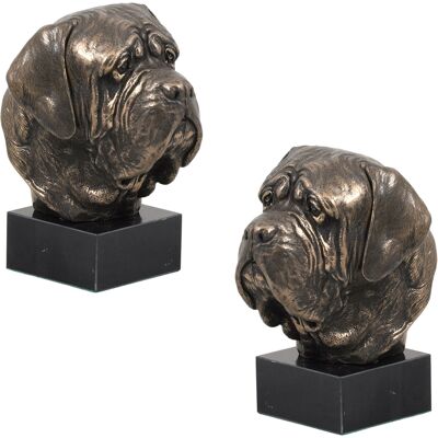 OEM Mastín Inglés, Mastín - Estatuilla De Perro, Busto Sobre Base De Piedra, Escultura, Trofeo Para Una Exposición Canina De La Marca Art-dog OEM Mastín Inglés, Mastín - Estatuilla De Perro, Busto Sobre Base De Piedra, Escultura, Trofeo Para Una Exposición Canina De La Marca Art-dog