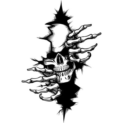 OEM Dos Pegatinas De Calaveras De Terror En Blanco Y Negro, Calcomanías Para Coche, Pegatinas De Calaveras De La Muerte Para Coche, 25x16,2 Cm - Crezuo OEM Dos Pegatinas De Calaveras De Terror En Blanco Y Negro, Calcomanías Para Coche, Pegatinas De Calaveras De La Muerte Para Coche, 25x16,2 Cm - Crezuo