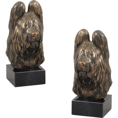 OEM Pastor Francés De Brie, Berger De Brie - Estatuilla De Perro, Busto Sobre Base De Piedra, Escultura, Trofeo Para Una Exposición Canina De La Marca Art-dog OEM Pastor Francés De Brie, Berger De Brie - Estatuilla De Perro, Busto Sobre Base De Piedra, Escultura, Trofeo Para Una Exposición Canina De La Marca Art-dog