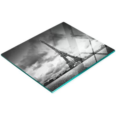 OEM Tablero De Vidrio Elegante Y Resistente Con Estampado De La Torre Eiffel, Par铆s, 60x52 Cm OEM Tablero De Vidrio Elegante Y Resistente Con Estampado De La Torre Eiffel, Par铆s, 60x52 Cm