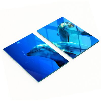 OEM Tablas De Servir De Cristal Para Cocina Con Dibujos De Dos Delfines, 2x40x52 Cm. OEM Tablas De Servir De Cristal Para Cocina Con Dibujos De Dos Delfines, 2x40x52 Cm.