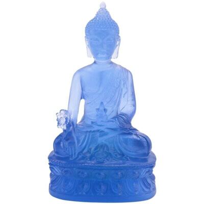 OEM Estatua De Medicina Tibetana, Escultura De Resina Translúcida, Decoración Coleccionable Para Meditación Espiritual - Azul -crezuo OEM Estatua De Medicina Tibetana, Escultura De Resina Translúcida, Decoración Coleccionable Para Meditación Espiritual - Azul -crezuo