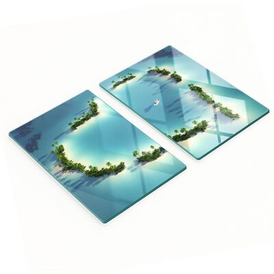 OEM Dos Tablas De Cocina Decorativas De Cristal Con Forma De Coraz贸n Para Isla, 2x40x52 Cm. OEM Dos Tablas De Cocina Decorativas De Cristal Con Forma De Coraz贸n Para Isla, 2x40x52 Cm.