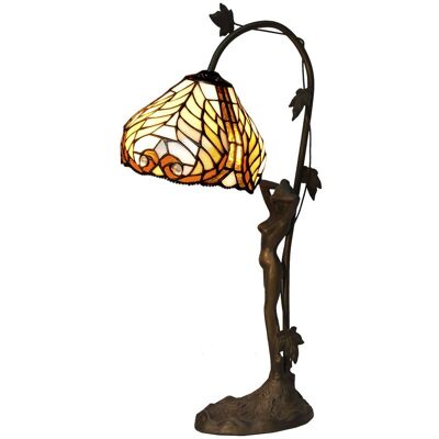 FIJALO Lámpara Sobremesa Tiffany Base Figura Serie Dalí D-20cm Luz Directa 238887b FIJALO Lámpara Sobremesa Tiffany Base Figura Serie Dalí D-20cm Luz Directa 238887b