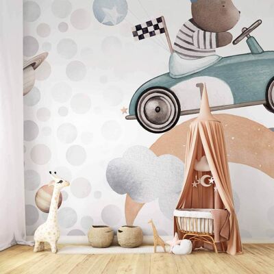 OEM Papel Pintado Artgeist Teddy Bear Coche De Carrera 350x245 Cm OEM Papel Pintado Artgeist Teddy Bear Coche De Carrera 350x245 Cm