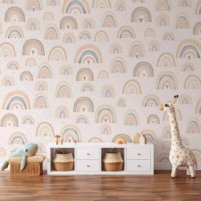 OEM Papel Pintado Artgeist Rainbows And Hearts Colorido 400x280 Cm OEM Papel Pintado Artgeist Rainbows And Hearts Colorido 400x280 Cm