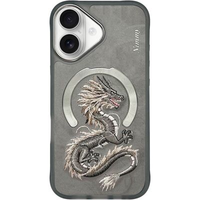 OEM Funda Nimmy Dragon Magsafe Para Iphone 16 Gris OEM Funda Nimmy Dragon Magsafe Para Iphone 16 Gris