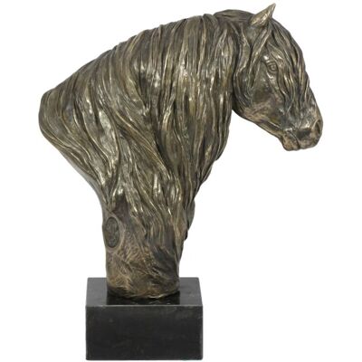 OEM Caballo Caído-tinker-gypsy-irish Cob - Gran Estatuilla Con Un Caballo, Busto Sobre Una Base De Piedra, Prestigioso Premio En El Concurso De La Marca Art-dog OEM Caballo Caído-tinker-gypsy-irish Cob - Gran Estatuilla Con Un Caballo, Busto Sobre Una Base De Piedra, Prestigioso Premio En El Concurso De La Marca Art-dog
