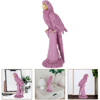 OEM Figura De Loro De Resina Rosa, 25,5 X 11 X 7,5 Cm OEM Figura De Loro De Resina Rosa, 25,5 X 11 X 7,5 Cm