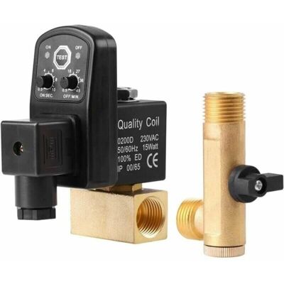 OEM Válvula De Drenaje Automática G1/2 Dn15, Válvula De Drenaje Temporizada Electrónica Automática Para La Gestión Del Condensado Del Compresor De Aire (ac230v) - Crezuo OEM Válvula De Drenaje Automática G1/2 Dn15, Válvula De Drenaje Temporizada Electrónica Automática Para La Gestión Del Condensado Del Compresor De Aire (ac230v) - Crezuo