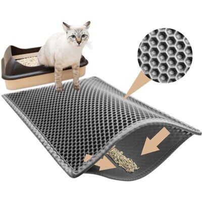 OEM Alfombrilla Para Arena De Gato, 60x40 Cm, Impermeable, De Eva No Tóxica, Con Diseño De Panal De Abeja De Doble Capa, Color Gris-crezuo.-crezuo OEM Alfombrilla Para Arena De Gato, 60x40 Cm, Impermeable, De Eva No Tóxica, Con Diseño De Panal De Abeja De Doble Capa, Color Gris-crezuo.-crezuo