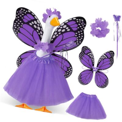 OEM Elegante Atuendo De Ganso Con Temática De Mariposas, Para Violeta OEM Elegante Atuendo De Ganso Con Temática De Mariposas, Para Violeta