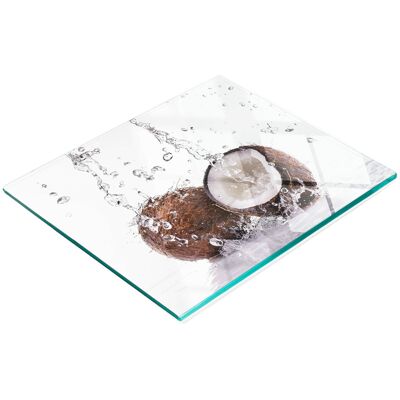 OEM Tablero De Vidrio Decorativo Multifuncional Con Estampado De Coco Y Agua, 60x52 Cm. OEM Tablero De Vidrio Decorativo Multifuncional Con Estampado De Coco Y Agua, 60x52 Cm.