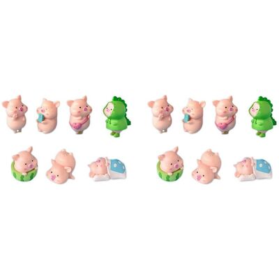OEM 14 Figuras De Plástico De Cerditos Para Decoración Diy, Accesorios Para Paisajes, Miniaturas Para Jardín De Hadas Y Decoración De Dormitorio. OEM 14 Figuras De Plástico De Cerditos Para Decoración Diy, Accesorios Para Paisajes, Miniaturas Para Jardín De Hadas Y Decoración De Dormitorio.