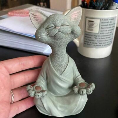 OEM Estatua De Meditación, Estatua De Gato Zen, Decoración De Yoga, Figura De Resina, Decoración De Yoga Y Meditación, Adorno Feng Shui, Colección De Esculturas, Artesanía, Decoración De Jardín (gris Pequ OEM Estatua De Meditación, Estatua De Gato Zen, Decoración De Yoga, Figura De Resina, Decoración De Yoga Y Meditación, Adorno Feng Shui, Colección De Esculturas, Artesanía, Decoración De Jardín (gris Pequ