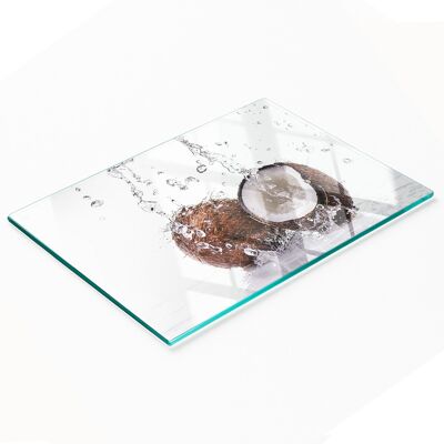 OEM Tablero De Vidrio Decorativo Multifuncional Con Estampado De Coco Y Agua, 80x52 Cm. OEM Tablero De Vidrio Decorativo Multifuncional Con Estampado De Coco Y Agua, 80x52 Cm.