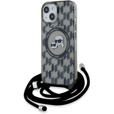 Funda dureza Karl Lagerfeld para iPhone 15/14/13 - Monograma y Choupette Funda dureza Karl Lagerfeld para iPhone 15/14/13 - Monograma y Choupette