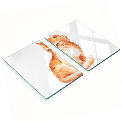 OEM Tableros Decorativos Multifuncionales De Vidrio Templado Con Dise帽o De Gato Rojo, 2x40x52 Cm. OEM Tableros Decorativos Multifuncionales De Vidrio Templado Con Dise帽o De Gato Rojo, 2x40x52 Cm.