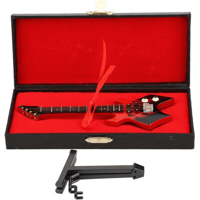 OEM Diseño Realista De Guitarra Eléctrica En Miniatura, Con Soporte Y Estuche, Artículo Decorativo Coleccionable Con Temática Musical, No Funcional, Modelo Realista. OEM Diseño Realista De Guitarra Eléctrica En Miniatura, Con Soporte Y Estuche, Artículo Decorativo Coleccionable Con Temática Musical, No Funcional, Modelo Realista.