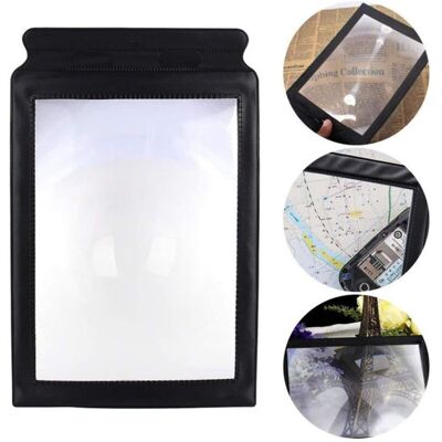 OEM Lupa De Lectura Ultrabrillante, 4x Grande Y Ligera, Le Permite Ver Una Página Completa, Perfecta Para Personas Con Discapacidad Visual Y Personas Mayores - Crezuo OEM Lupa De Lectura Ultrabrillante, 4x Grande Y Ligera, Le Permite Ver Una Página Completa, Perfecta Para Personas Con Discapacidad Visual Y Personas Mayores - Crezuo