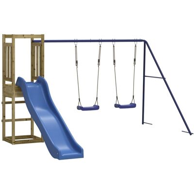 HELLOSHOP26 Zona De Juegos Al Aire Libre Con Columpios Tobogán Y Estructuras De Escalada Resistentes Juegos De Jardín 308 X 321 X 169 Cm Madera De Pino Impregnada 020004736 HELLOSHOP26 Zona De Juegos Al Aire Libre Con Columpios Tobogán Y Estructuras De Escalada Resistentes Juegos De Jardín 308 X 321 X 169 Cm Madera De Pino Impregnada 020004736