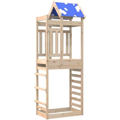 Torre De Juego Marrón 85 X 52,5 X 239 Cm Madera De Pino Macizo Vidaxl Torre De Juego Marrón 85 X 52,5 X 239 Cm Madera De Pino Macizo Vidaxl