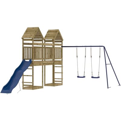 HELLOSHOP26 Parque Infantil De Exterior Columpios Tobogán Pórticos Robusto Juegos Jardín 315 X 558 X 264 Cm Madera De Pino Impregnada 020004701 HELLOSHOP26 Parque Infantil De Exterior Columpios Tobogán Pórticos Robusto Juegos Jardín 315 X 558 X 264 Cm Madera De Pino Impregnada 020004701