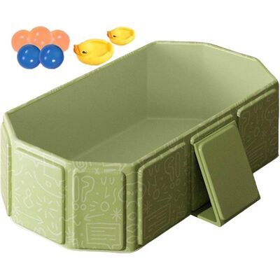 OEM Piscina Infantil Plegable Grande – Verde, Con 5 Pelotas Y 2 Patitos. OEM Piscina Infantil Plegable Grande – Verde, Con 5 Pelotas Y 2 Patitos.