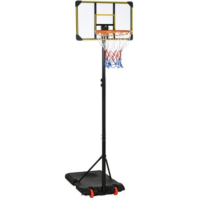 JHY DESIGN Aro De Baloncesto Ajustable De 178 A 208 Cm, Con Ruedas, Base Estable, Color Amarillo/negro. JHY DESIGN Aro De Baloncesto Ajustable De 178 A 208 Cm, Con Ruedas, Base Estable, Color Amarillo/negro.