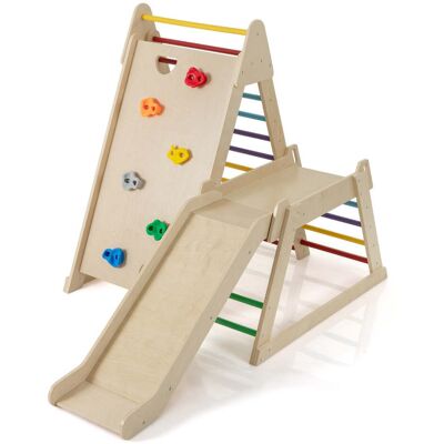 HELLOSHOP26 Estructura De Escalada Para Interiores 105 X 176,5 X 122,5 Cm 3 Actividades De Desarrollo Y Seguridad Fabricada En Madera Multicolor 200019126 HELLOSHOP26 Estructura De Escalada Para Interiores 105 X 176,5 X 122,5 Cm 3 Actividades De Desarrollo Y Seguridad Fabricada En Madera Multicolor 200019126
