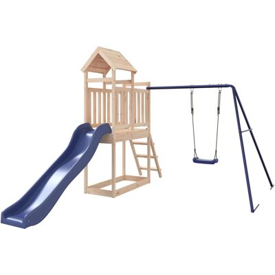 HELLOSHOP26 Zona De Juegos Al Aire Libre Con Columpios Tobogán Y Estructuras De Escalada Resistentes Juego De Jardín 242 X 379 X 214 Cm Madera Maciza De Pino 020004726 HELLOSHOP26 Zona De Juegos Al Aire Libre Con Columpios Tobogán Y Estructuras De Escalada Resistentes Juego De Jardín 242 X 379 X 214 Cm Madera Maciza De Pino 020004726