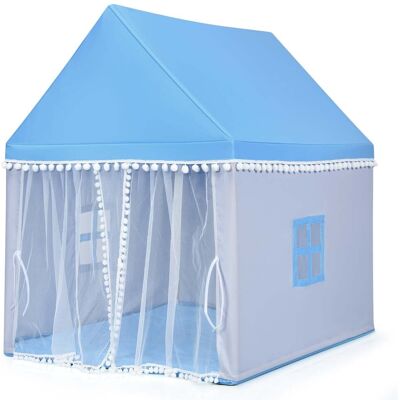 HELLOSHOP26 Tienda De Juegos Infantil Casita De Juegos De Interior 120 X 105 X 140 Cm Estructura De Madera Estable Espacio Cómodo Algodón Azul 200014290 HELLOSHOP26 Tienda De Juegos Infantil Casita De Juegos De Interior 120 X 105 X 140 Cm Estructura De Madera Estable Espacio Cómodo Algodón Azul 200014290