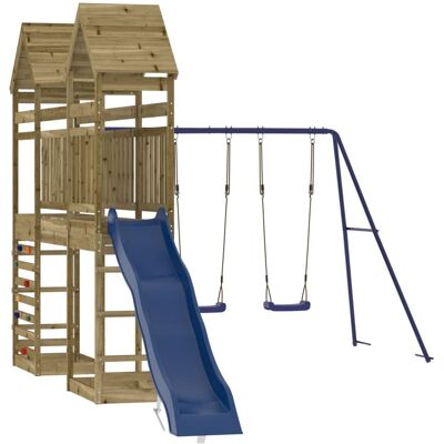 HELLOSHOP26 Parque Infantil De Exterior Columpios Tobogán Pórticos Robusto Juegos Jardín 315 X 547 X 264 Cm Madera De Pino Impregnada 020004703 HELLOSHOP26 Parque Infantil De Exterior Columpios Tobogán Pórticos Robusto Juegos Jardín 315 X 547 X 264 Cm Madera De Pino Impregnada 020004703