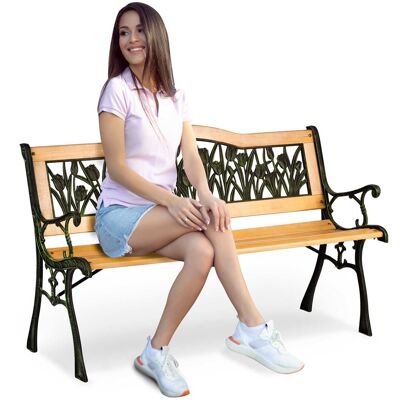 OEM Banco De Parque Con Respaldo 123,5 X 74 X 48 Cm Gardi Tulip Sofotel OEM Banco De Parque Con Respaldo 123,5 X 74 X 48 Cm Gardi Tulip Sofotel
