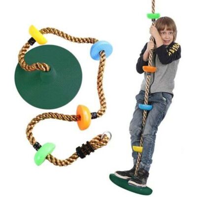 OEM Columpio Infantil De Cuerda Para Trepar, Con Asientos De 30 Cm, Discos Y Plataformas, Columpio De 200 Cm, Área De Juegos Al Aire Libre, Accesorios De Juego Para Niños (verde). OEM Columpio Infantil De Cuerda Para Trepar, Con Asientos De 30 Cm, Discos Y Plataformas, Columpio De 200 Cm, Área De Juegos Al Aire Libre, Accesorios De Juego Para Niños (verde).