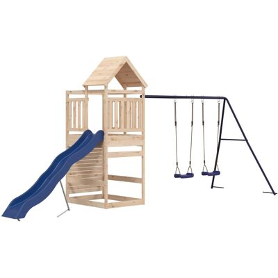 HELLOSHOP26 Columpios Para Juegos De Exterior, Tobogán, Columpios Robustos, Juegos De Jardín, 525 X 199 X 249 Cm, Madera Maciza De Pino 020004663 HELLOSHOP26 Columpios Para Juegos De Exterior, Tobogán, Columpios Robustos, Juegos De Jardín, 525 X 199 X 249 Cm, Madera Maciza De Pino 020004663