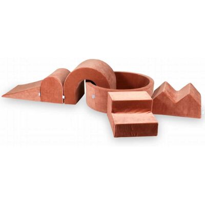 OEM Parque Infantil De Espuma Con Piscina Redonda De 90x30 Cm, Velvet Soft Canyon Clay + 5 Elementos Sin Pelotas. OEM Parque Infantil De Espuma Con Piscina Redonda De 90x30 Cm, Velvet Soft Canyon Clay + 5 Elementos Sin Pelotas.