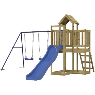HELLOSHOP26 Parque Infantil De Exterior Columpios Tobogán Pórticos Robustos Juegos De Jardín Madera De Pino Impregnada 020004652 HELLOSHOP26 Parque Infantil De Exterior Columpios Tobogán Pórticos Robustos Juegos De Jardín Madera De Pino Impregnada 020004652